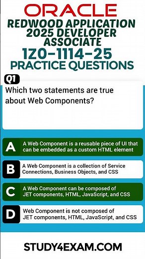 Oracle 1Z0-1114-25 Exam Question | Redwood Application Developer Associate 2025