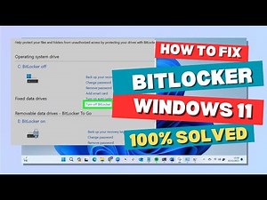 HOW TO SAFELY DISABLE BITLOCKER ON WINDOWS 11 LAPTOP UNLOCK GUIDE