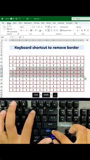 Remove the border in excel.#excel #exceltutorial #computer #exceltips