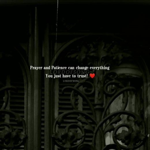 Never get tired of praying because God is always listening.🙌 | Lord Of Song
