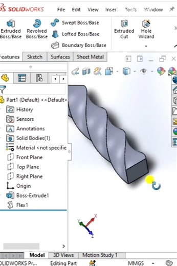 Using flex command in solid works #solidwork #righttech