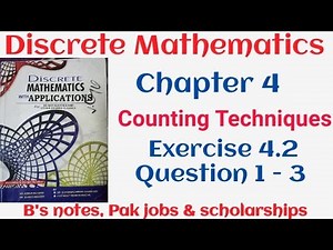 Discrete Mathematics by Dr. Abdur Rehman & Shahid Mubeen | chapter 4 Exercise 4.2 question 1-3 |