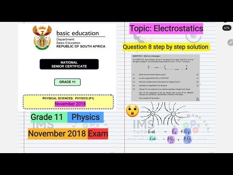 Grade 11 Electrostatics: 2018 November Exam Question Solved | iCampSA