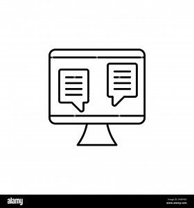 E-learning line icon. Online education outline logo for web site design and mobile apps. Vector illustration Stock Vector Image & Art - Alamy