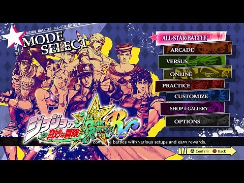JOJO ASBR - All Characters, Menus, & Options! (Xbox Edition)