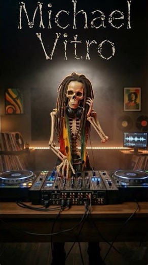 AI Rasta skeleton dj Live streaming reggae background music