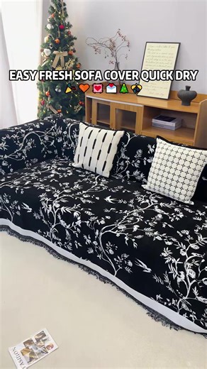 With this sofa towel, the living room becomes bright and clean!#blanket #sofacover#householdgoods #petmom #easyclean