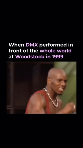 Rap Queue on Instagram: "When DMX took the stage at Woodstock ’99, it felt less like a concert and more like a moment of controlled chaos. Standing in front of one of the largest crowds in music history, X had hundreds of thousands of people moving and shouting in unison, turning raw aggression, faith, and emotion into a shared experience. Watching that sea of people respond to every word made it clear just how powerful his presence was and how deeply his music connected with fans. That performa