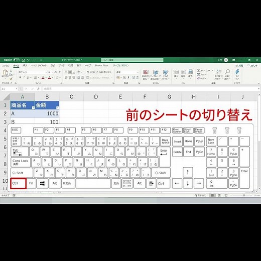 【Excel】25 一瞬でシートを切り替えるショートカットキー 『Ctrl + PgDn or Ctrl + Fn + ↓』『Ctrl + PgUp or Ctrl + Fn + ↑』 #Shorts