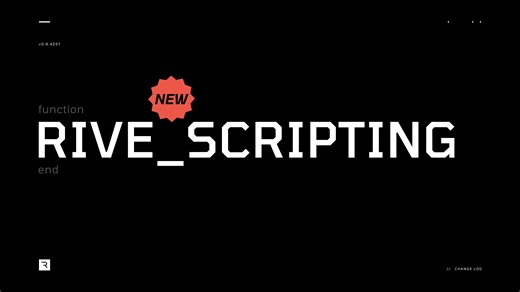 Rive on Instagram: "Scripting is live in Rive. ✨ This is the creative freedom Flash gave designers and developers working together — rebuilt for modern platforms, without the plugin. And because Rive’s runtime and format are open-source, it's not going anywhere. Build entire experiences, like games, interactive UI, full apps, and ship them anywhere: web, iOS, Android, Unity, Unreal, and any custom products, with our open-source C++ runtime."
