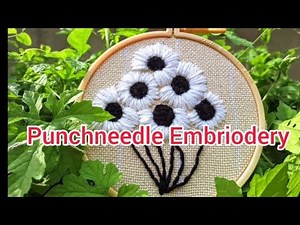 Mesmerizing Punch Needle Flower Pattern | Easy DIY Embroidery Tutorial