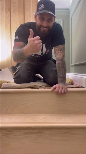 How To Install Oak Cladding Onto Stairs #shorts