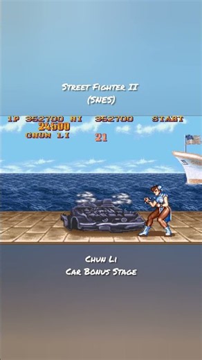 Street Fighter II: The World Warrior (SNES) - Chun Li Car Bonus Stage #retrogaming #nostalgia