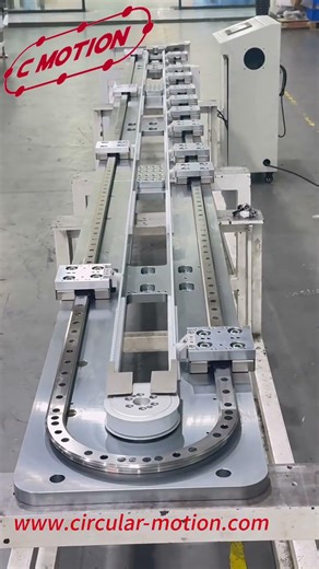 Belt driven, long stroke circular track line,Closed loop Conveyor System