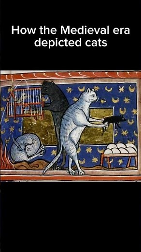 Medieval era depiction of cats #history