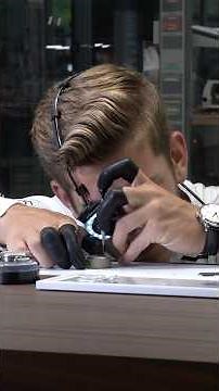 IWC watchmaker Thomas Zimmermann, meticulously assembling the Portofino Perpetual Calendar.