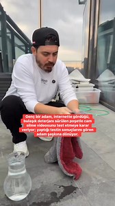 85K views · 107 reactions | Genç bir adam, internette gördüğü, bulaşık deterjanı sürülen poşetle cam silme videosunu test etmeye karar veriyor; yaptığı testin sonuçlarını gören adam şaşkına dönüyor. | Türkiye Hakkında | Facebook
