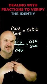 Dealing with fractions to verify the identiy