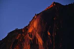 This Yosemite Waterfall Looks Like Its Pouring Fire for 10 Minutes a Year
