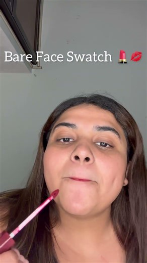 Stop scrolling… this lipstick on bare skin hits DIFFERENT 💄 #shortvideo #lipstickswatch #swatches