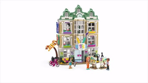 Amazon.com: LEGO Friends Emma's Art School House Set 41711, Creative Arts & Crafts Toy with 3 Mini-Dolls, Accessories and DOTS Decor, Birthday Gift Idea for Kids 8-12 Years Old : Toys & Games