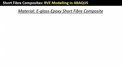 RVE Modelling of Short Fibre Composites in ABAQUS