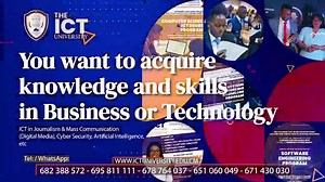 43 reactions · 8 comments | PLEASE SHARE! The ICT University is currently accepting applications in the School of Business or ICTs for the spring semester (March). The application deadline is February 29, 2024. Don't wait! Apply now: https://ictuniversity.org/portal-sign-up/ Contact: 682 38 85 72 | ICT University | Facebook