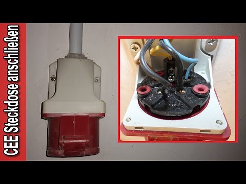 CEE socket connection instructions / Cekon socket 400V three-phase power socket connection