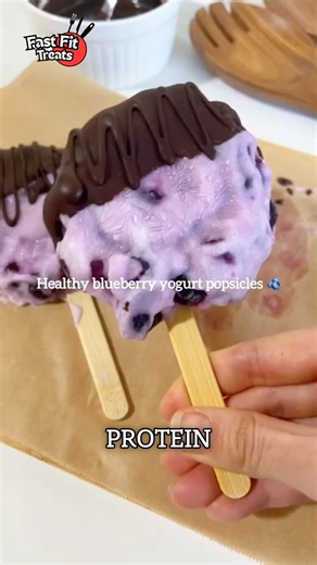 3 Ingredient Blueberry Yogurt Popsicles 🫐