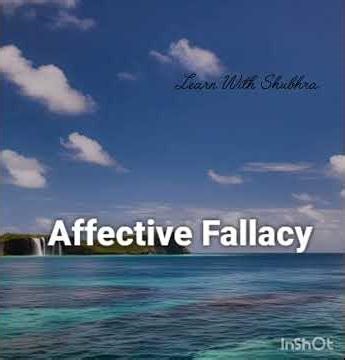 Affective Fallacy Literary Terms ‪@learnwithshubhra221‬