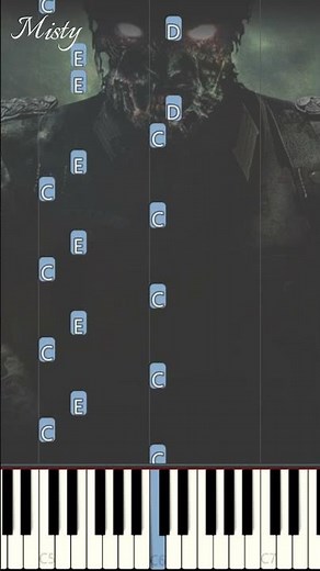 COD Zombies - Damned (EASY PIANO TUTORIAL)