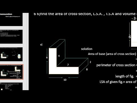 Class 9 Comp.Math Finds LSA and TSA - Volume of the Prism
