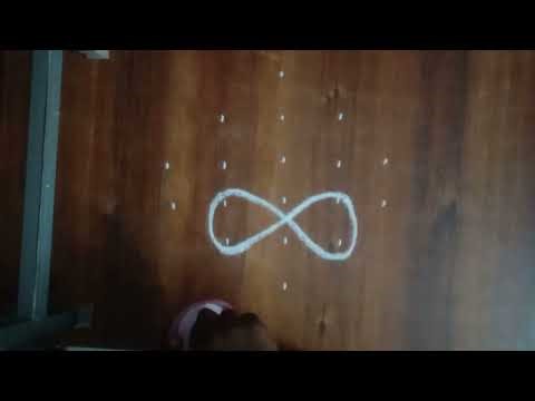 Simple and beautiful kambi kolam with using dots 6-2