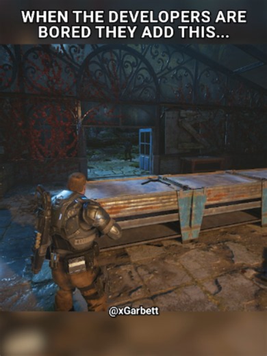 When the developers are bored, they add stuff like this... #gearsofwar #gearsofwareday #gaming #gamingvideos #xbox #eastereggs