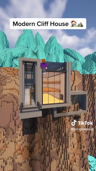 soup (@bringmesoup) - Modern Cliff House in Minecraft