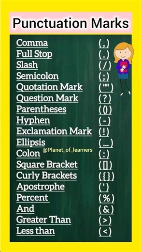 “Learn Basic Punctuation Marks Easily”👍@Planet_of_Learners