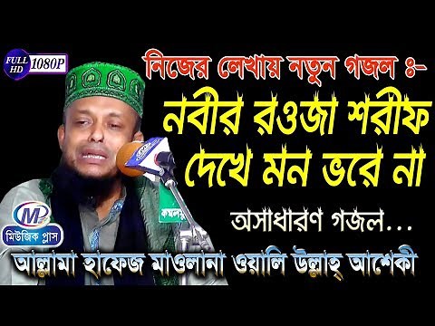 নতুন গজল | নবীর রওজা শরীফ দেখে মন ভরে না | অলি উল্লাহ আশেকী | Music Plus Waz