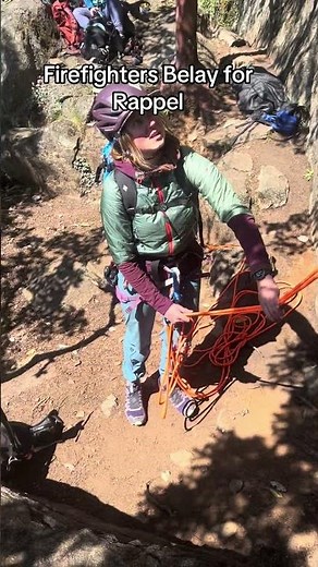 Firefighter's Belay for Rappelling - #climbing #rappelling #rockclimbing #outdoorclimbing #rappel