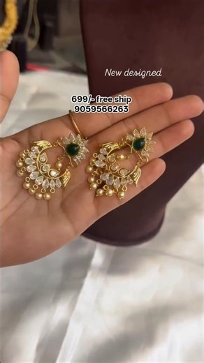 Own collection Beautiful chandhbali ear rings