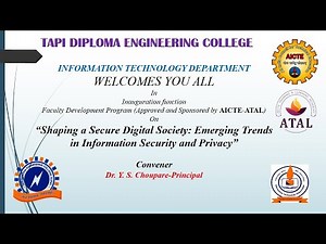 AICTE–ATAL FDP-2025 | Inauguration | Shaping a Secure Digital Society