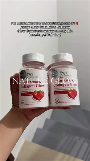 For that natural glow and whitening support 🍓 Nature Glow Glutathione Collagen Glow Gummies! masarap na, may skin benefits pa! Habol na! #glutacollagen #natureglow #natureglowgummies #natureglowglutacollagengummies #whiteninggummies