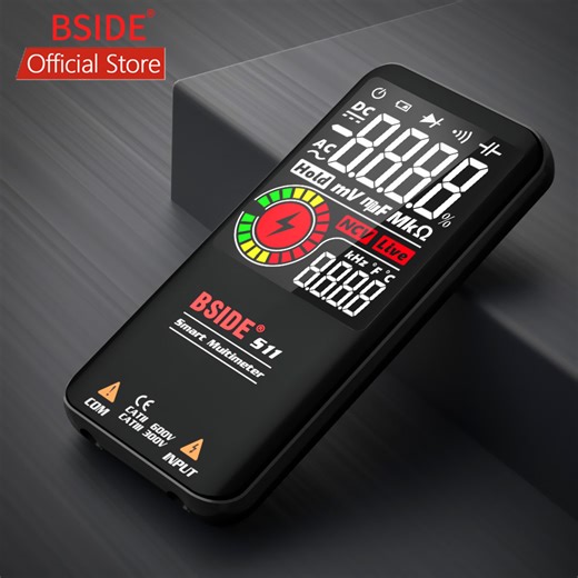 BSIDE 디지털 스마트 멀티미터 컬러 LCD 디스플레이, 9999 디지털 DC AC 전압 커패시터, 옴 다이오드 NCV Hz 테스터 DMM, S10 S11 - AliExpress 1420