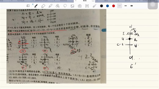 对映异构体，非对映异构体，同种化合物，差向异构体等