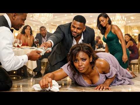 HUSBAND FORCED WIFE 2 CRAWL ACROSS RESTAURANT FLOOR 2 PICK UP HER DROPPED NAPKIN & HUSBAND TIPPED..