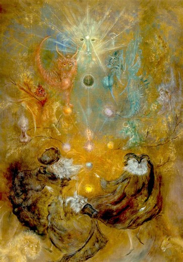 ¿Y si un árbol pudiera ser una puerta hacia otro mundo? Esta es El árbol de la vida de Leonora Carrington, una artista que convirtió la mitología, los sueños y lo sobrenatural en su propio lenguaje. En esta obra, el árbol deja de ser simplemente naturaleza y se transforma en un espacio lleno de criaturas, símbolos y seres fantásticos que parecen pertenecer a otra realidad. Carrington no quería que sus pinturas tuvieran una única explicación: prefería que cada persona encontrara su propio signifi