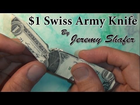 Origami $1 Dollar Switchblade / Army Knife