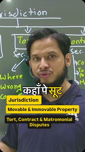 Najeeb Khan on Instagram: "Jurisdiction Explained | Movable & Immovable Property, Tort, Contract & Matrimonial Cases | CPC Jurisdiction is one of the most important concepts in Civil Procedure Code and a common source of confusion for law students and judiciary aspirants. In this video, we clearly explain how courts decide jurisdiction in different types of cases with simple language and practical examples. This lecture covers jurisdiction in cases relating to movable property, immovable propert