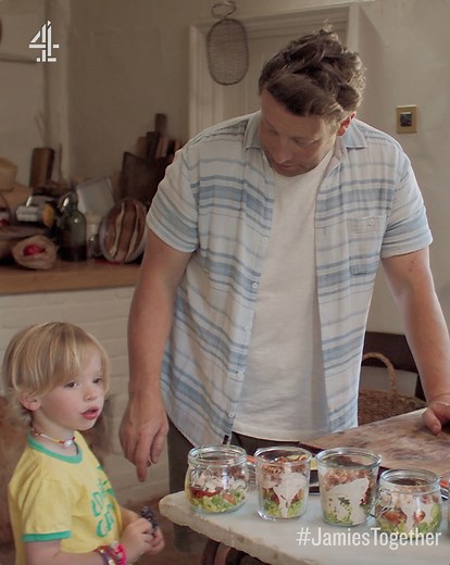 Coming up TONIGHT 8pm Channel 4 Jamie's showing you how to make these super impressive jam jar prawn cocktails and loads more from his 'Picnic Love' chapter in #JamiesTogether. | Jamie Oliver