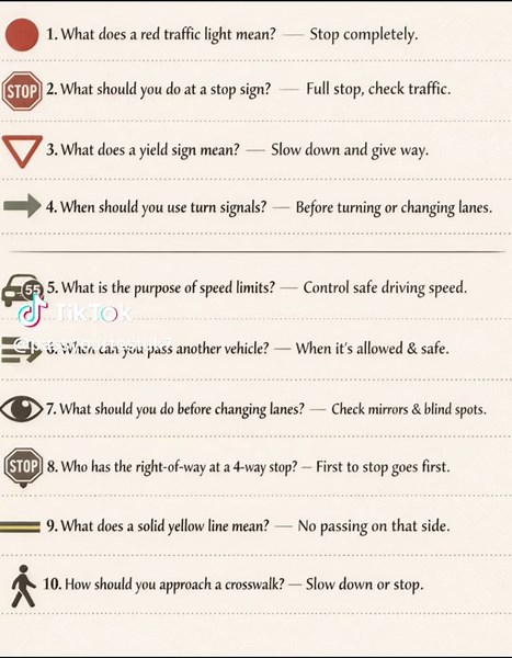 10 Driving Test Questions You Must Know fyp #roadsigns #drivingtest #learnerlicense