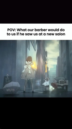 When your barber sees you at another salon | POV #anime #shorts